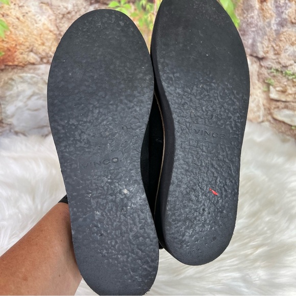 Vince Black Suede Crepe Sole Slip-On Loafers, 8 - Picture 10 of 11